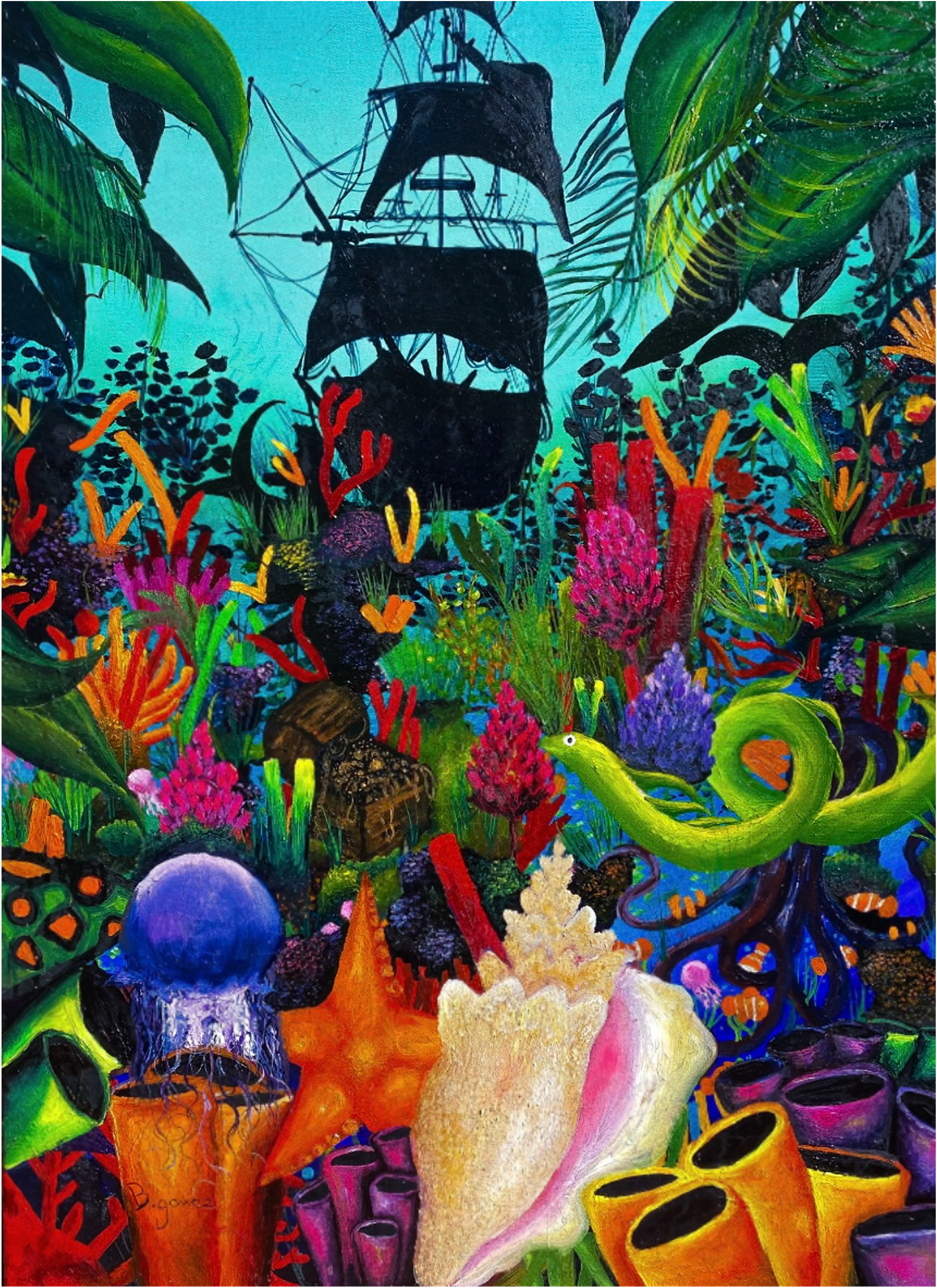 Disappearing Eden Original Painting Exlusive Print